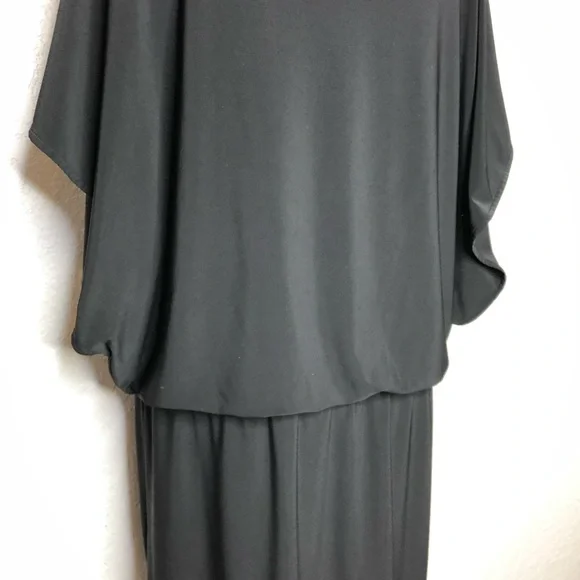 WHBM black batwing button sleeve blouson dress size Extra Large XL - Picture 12 of 16